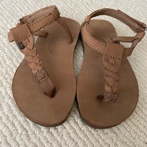 Rainbow T-Street Leather Sandals Girls sz 7/8